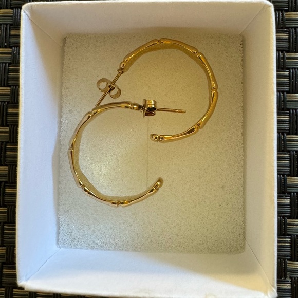 Gold Ornate Detail Hoops (not Gold) - Picture 2 of 4